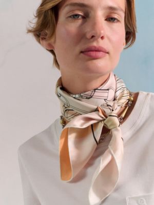 Grand Tralala double face scarf 90 - Orange | Hermès USA